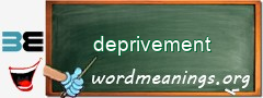WordMeaning blackboard for deprivement